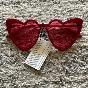 Red heart sunglasses